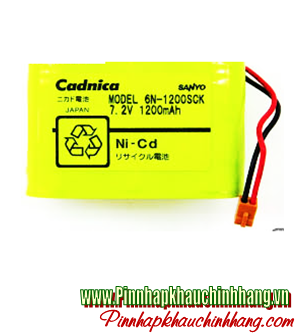 SANYO 6N-1200SCK (7.2v-SC1200mAh), Pin nuôi nguồn SANYO 6N-1200SCK 7.2V B.BRAUN Syringe, Xuất xứ NHẬT 